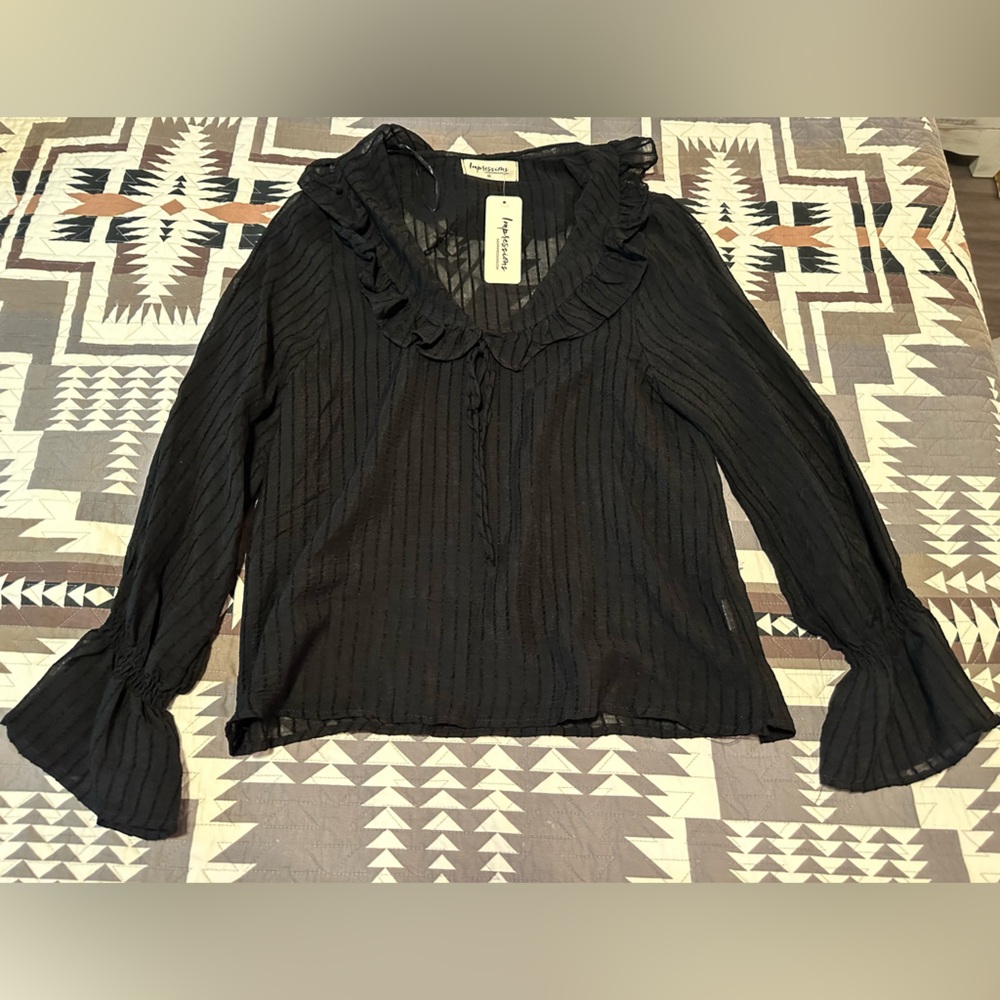 Impressions Black Blouse